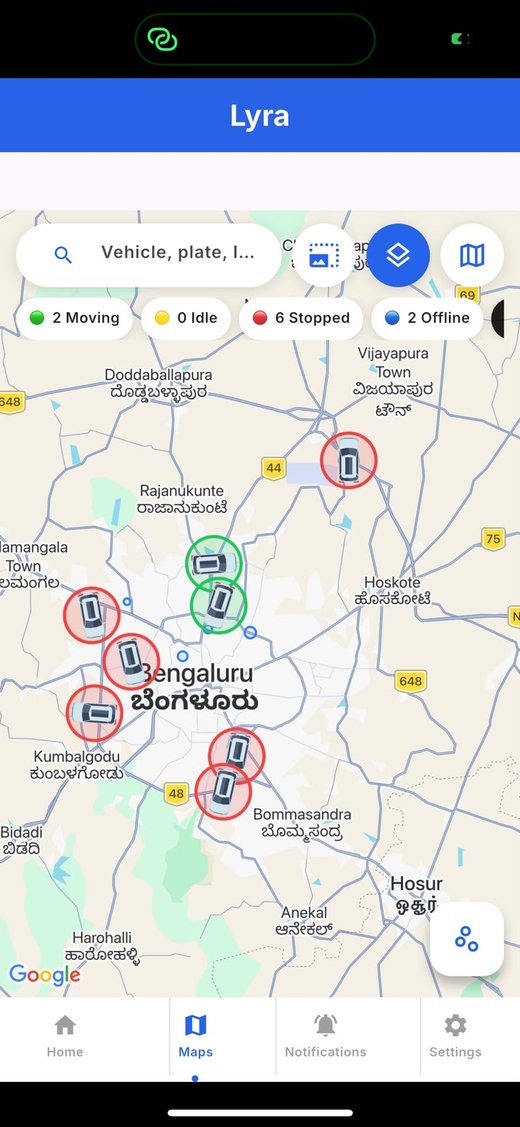 LYRA mobile app screen